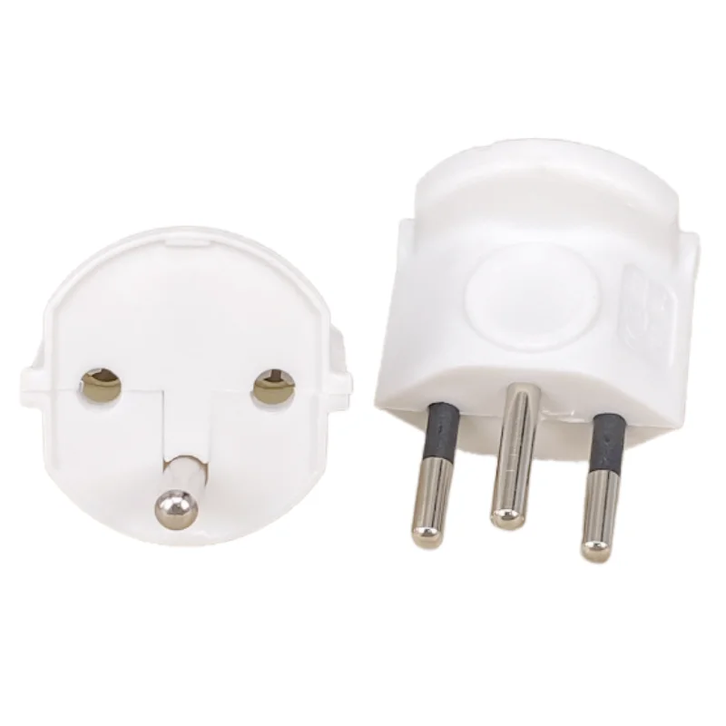 1PC European France TO Swiss plugs Travel Adapter 3 pin plug 10A 250V Power Plug EU to Switzerland Electrical Plug