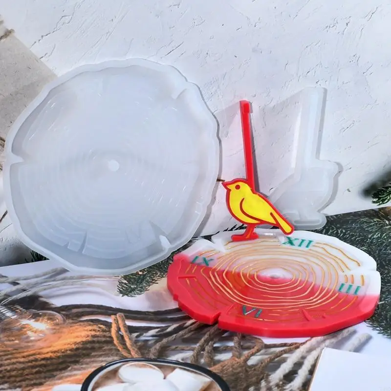 T4md Resin Mold Tree Rings Clock Designs Silicone Molds Clock Epoxy Silicone Molds