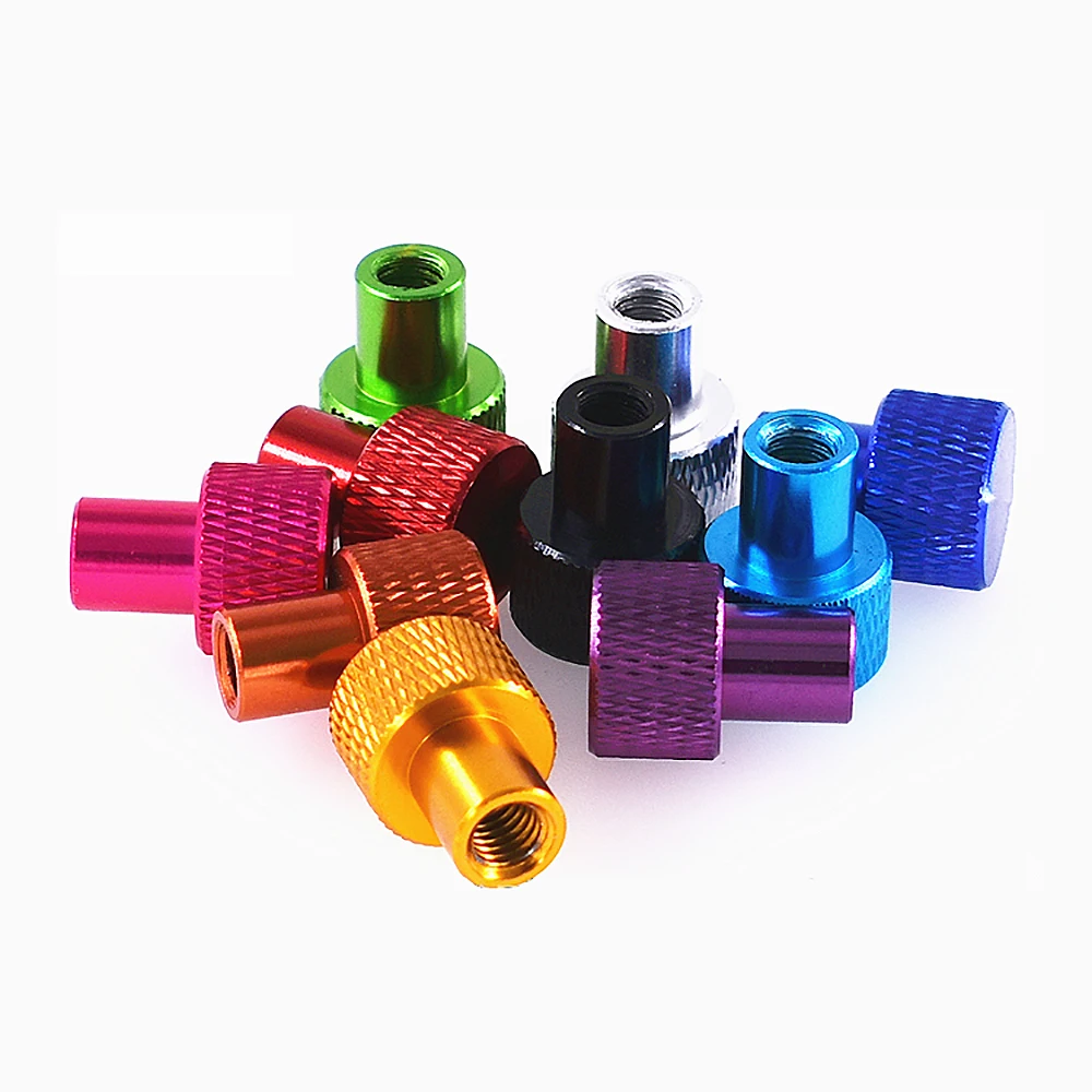 1Pcs Colourful Blind Hole Nut M3 M4 M5 M6 M8 M10 Aluminium Alloy Knurled Thumb Nuts Hand Grip Knob Step Nuts