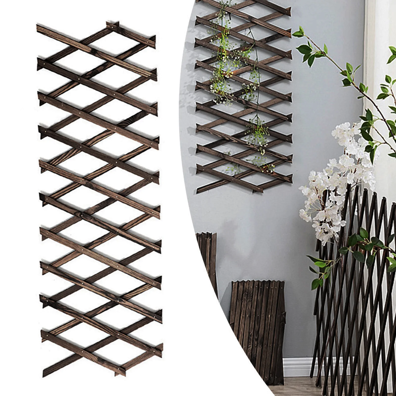 

Thick Expandable Plant Climb Hanging Frame Trellis Plant Support Fence Indoor Plant Vertical Rack Decor for Room Patio Garden