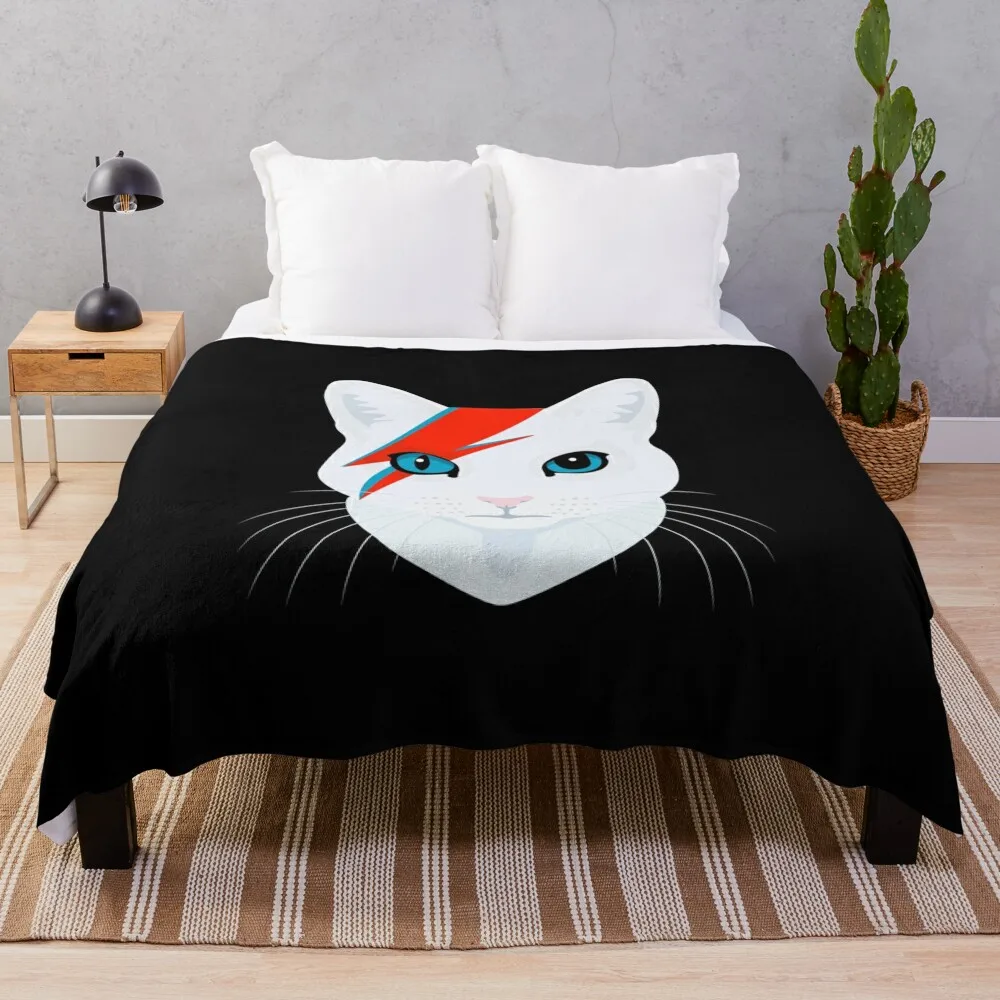 Cat Bowie Throw Blanket Shaggy Bed christmas gifts Blankets