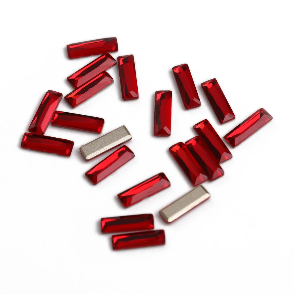 Red Glue On Nails Drop Oval Rhinestones Flatback Nail Art Decoration Crystals Glass Strass Glitter Nail Charms Stone