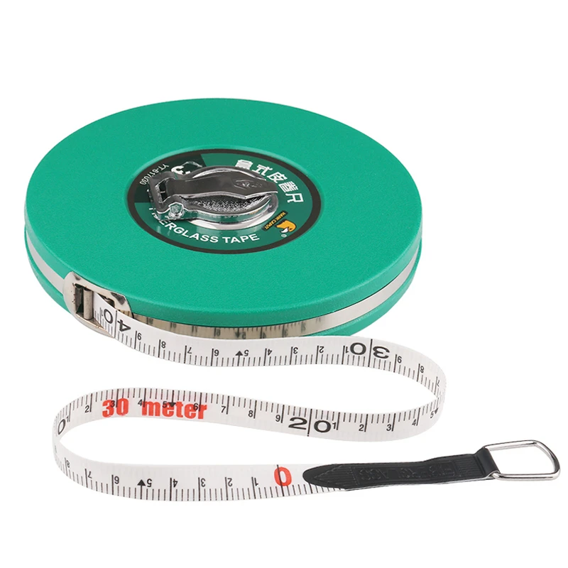 Glass Fibre Measuring Tape 10/15/20/30/50M Measuring Tape Retractable Flexible Ruler Metric Gauge Measuring Tools