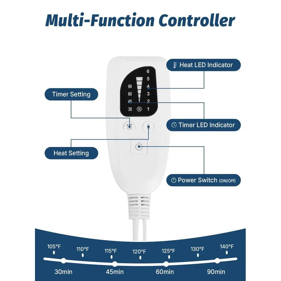 

Pad for Period Cramps Back Neck and Shoulders Pain Relief, 17����33�� Large Heated Pad with 4 Level Timing, 6 Level Heat Setting