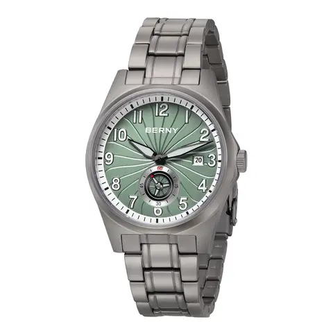 BERNY 전체 티타늄 자동 남자 시계 10ATM 방수 사파이어 ST1731 남자 시계와 슈퍼 빛나는 기계식 손목 시계