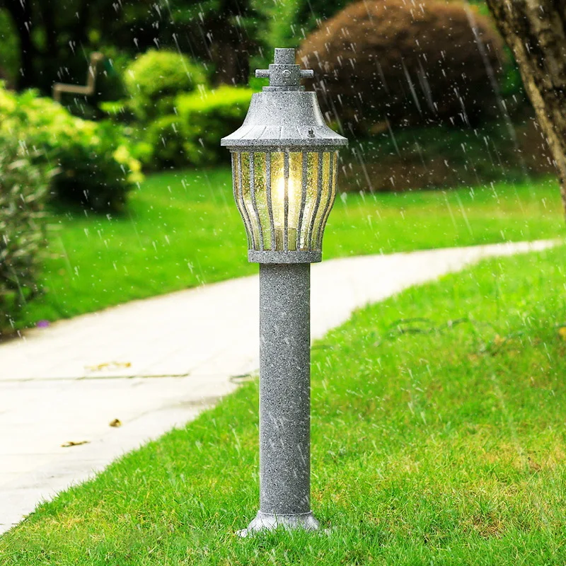 Imitación de mármol moderno al aire libre impermeable LED luz de césped Villa patio paisaje iluminación de carretera parque camino lámparas de carretera