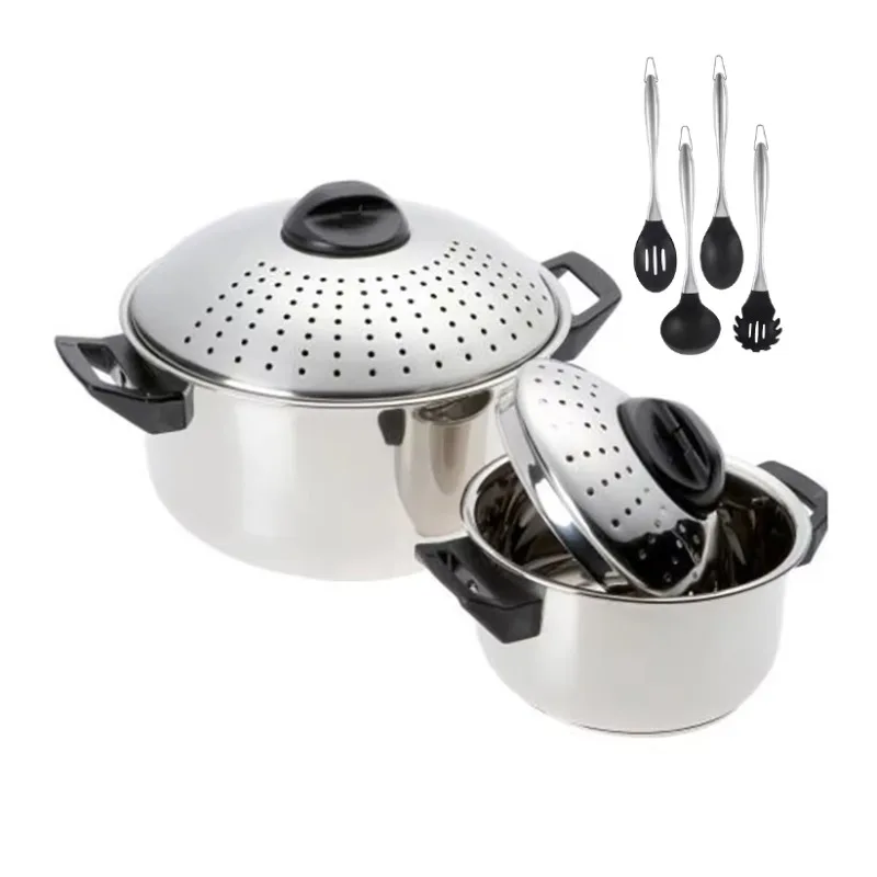 

Set 24cm Stainless Steel Filter Basket Cookware Noodles Insert Stock Steamer Pot Soup and Kitchen Pot