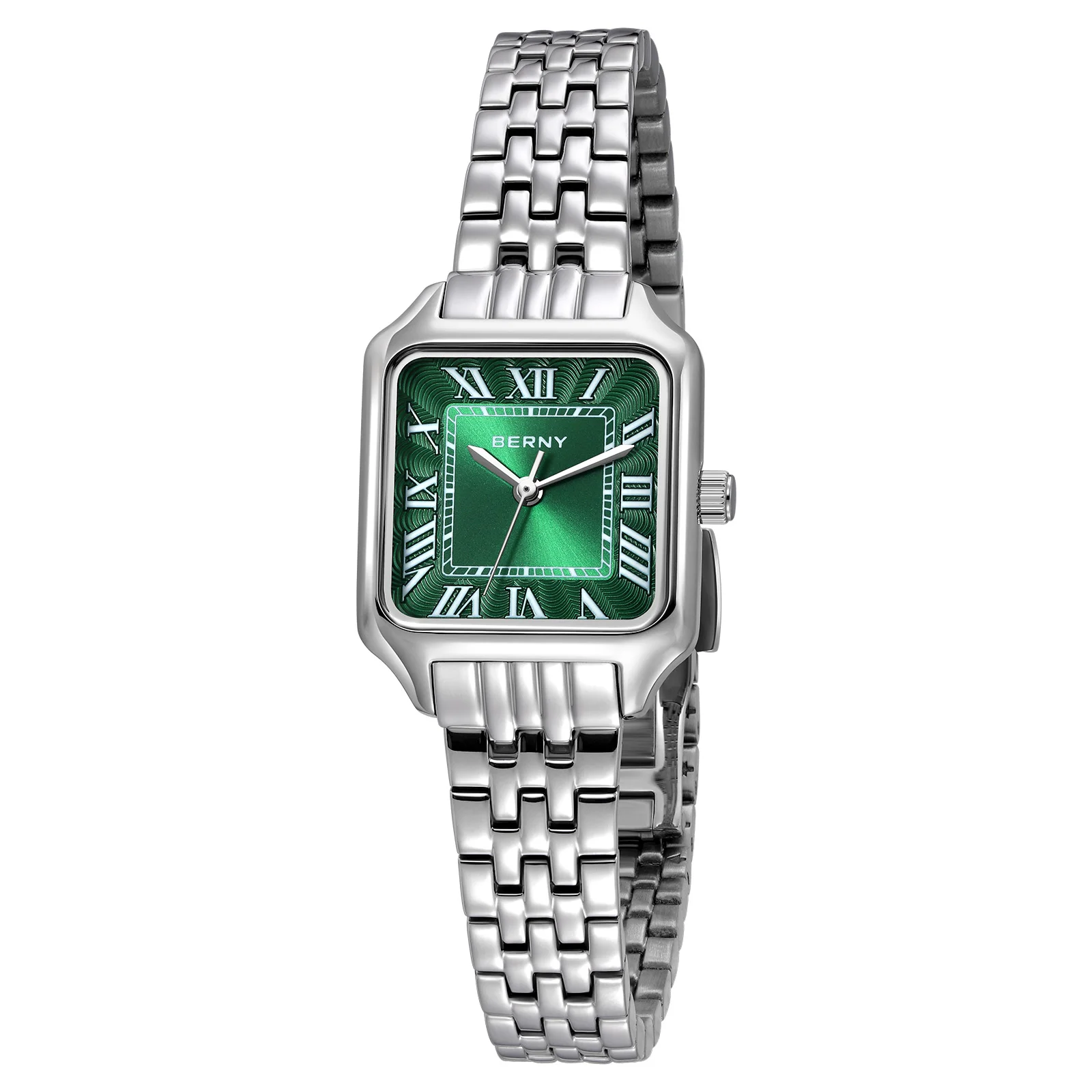 BERNY Square Ladies Watch Quartz Fashion Exquisite Roman Numeral Small Women's Watch Waterproof New Jewelry Bracelet Women Watch