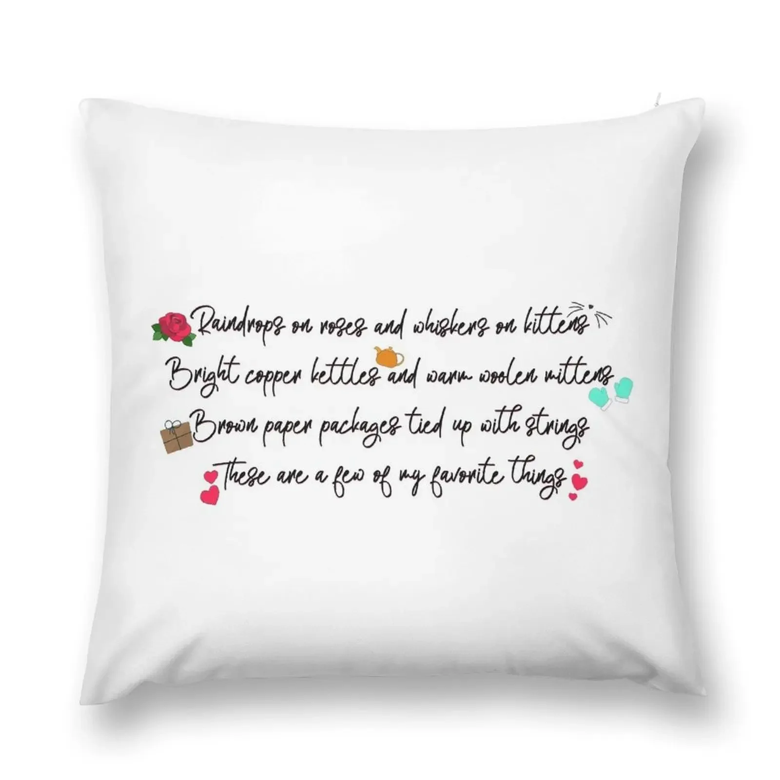 

Sound of Music My Favorite Things Throw Pillow Cushions For Decorative Sofa Pillow Cases Decorative pillow