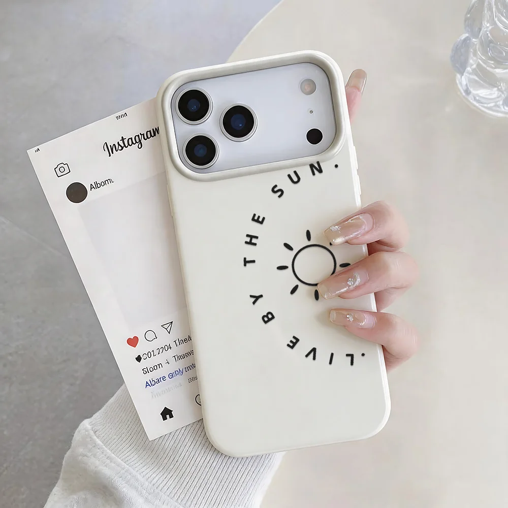 Live By The Sun Lightweight Silicone Case For Iphone 15 12 14 11 17 Plus 13 16 Pro Max Portable Daily Protective Cover