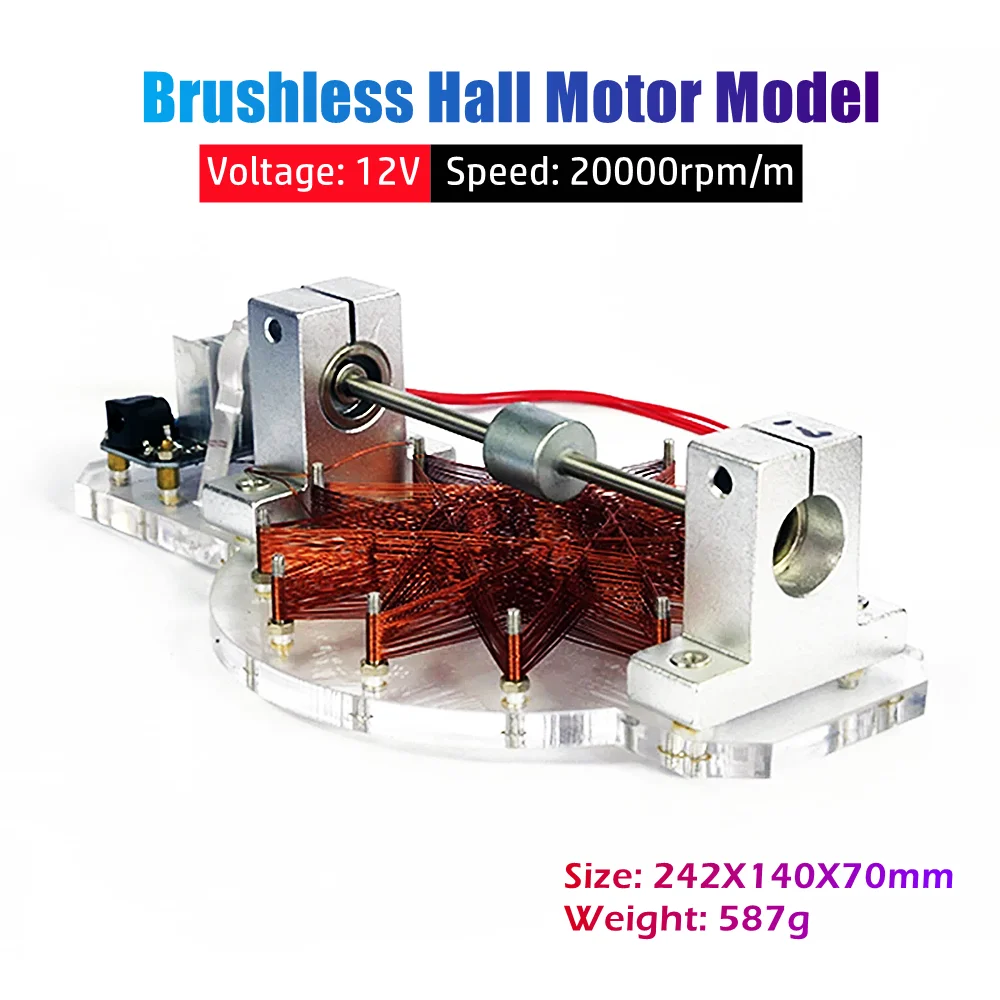 

Stark Hall Motor Model High Speed 20000rpm/min Brushless Hall Motor Magnetic Suspension Motor Model For Science And Education