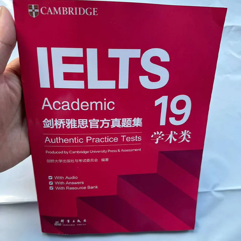 3Book/set Cambridge English IELTS17-19  Academic Speaking Listening Reading Writing Study Book Workbook Authentic Practice Tests