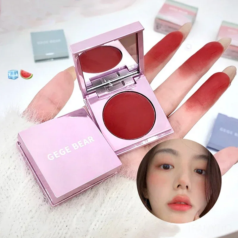 Heallor Multifunctionele Blush Crème Natuurlijke Wang Gezicht Rouge Bloost Monochrome Gladde Perzik Rose Blusher Modder Oogschaduw Koreaans Ma