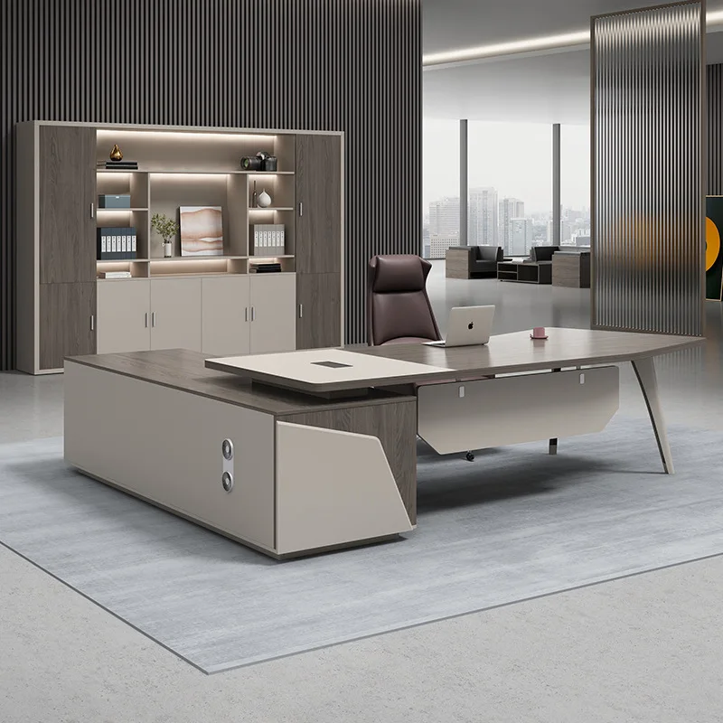 

Boss's , Large Class, Single Person Office, Manager's , Panel Furniture, Minimalist Modern And Chair Combination