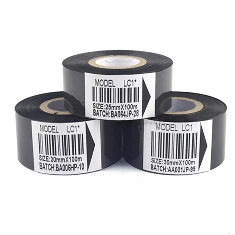 100M Continuous Printing Ribbon Belt Heat Resistant For 241S TJ08,DY8,DY6 Manual Electric Pneumatic Coding Machines M4YD