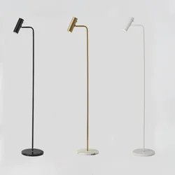 Modern LED Dimmable Floor Lamp Gold/Black/White Minimalist Foyer Bedroom Office Vertical Floor Light Home Decor Light Fixtures