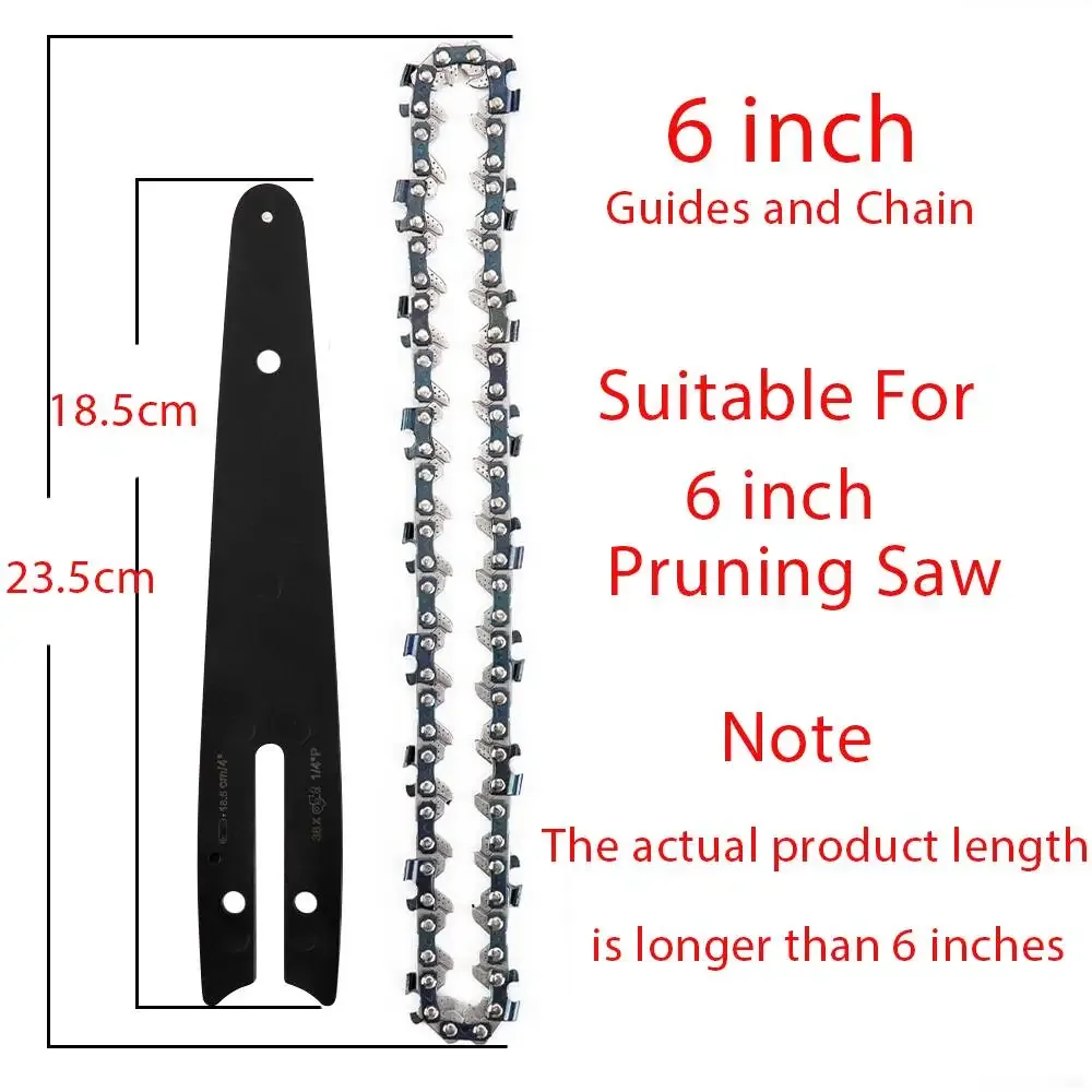 4/6 inch Chain Guide Electric Chainsaw Chains and Guide For Logging And Pruning Tree Woodworking Tools Electric saw  Accessories