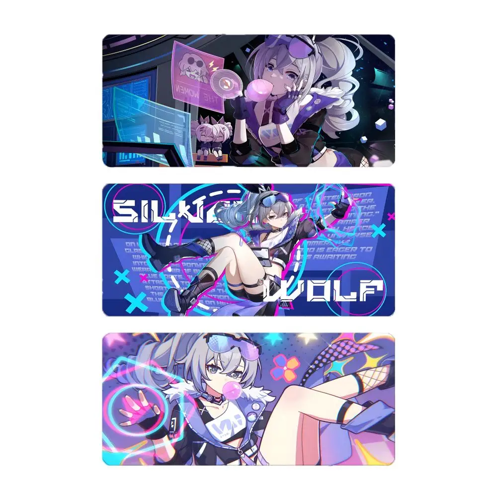 game futuristic H-Honkai: Star Rail Mouse Pad Large Gaming Mousepad with Stitched Edges Thickened Desk Mat PC