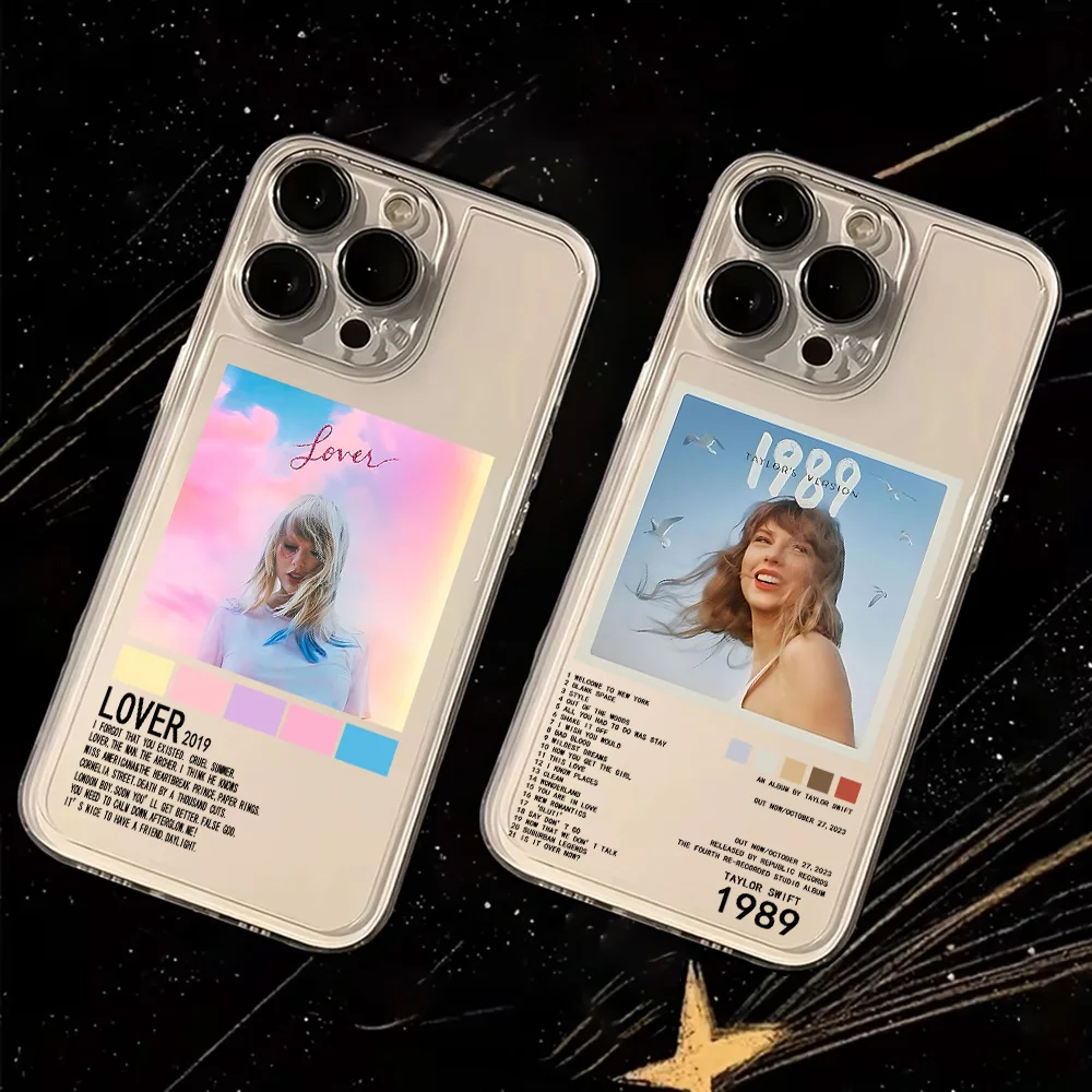 Funda de teléfono Singer para iPhone-S-Swifts-16e 16 15 14 13 12 11 Mini Pro Max X XR XSMax 8 Plus-Taylors-funda de TPU suave transparente