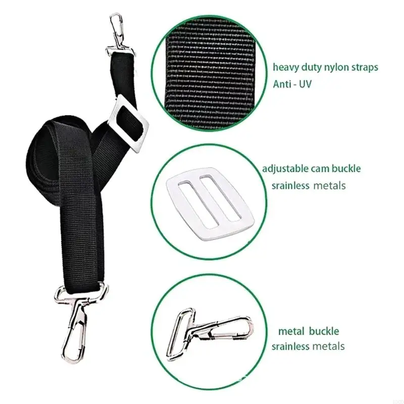 400d Hook Hardware -Gurtboot Bimini Top Pad Augenbänder Edelstahl -Hardware