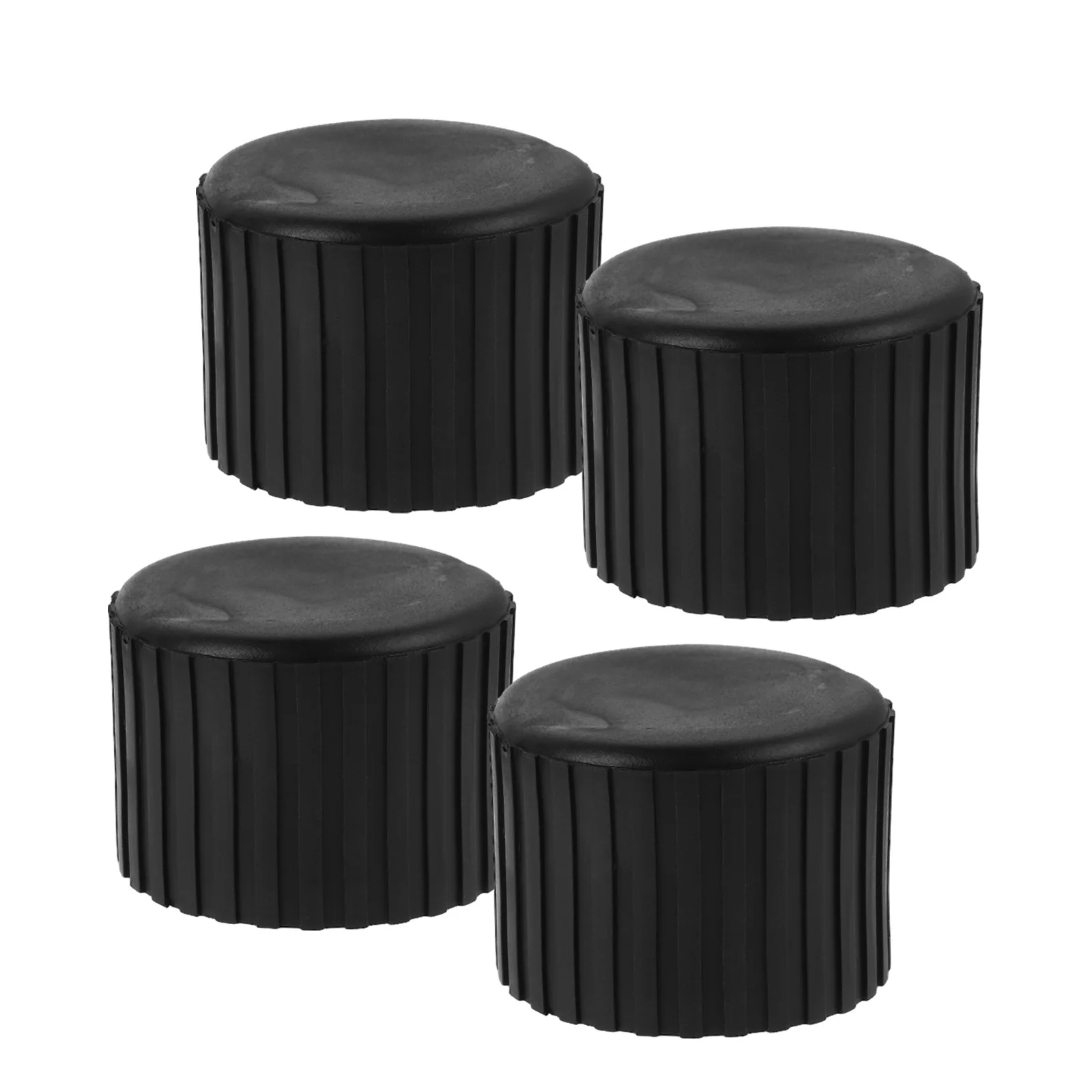 

4Pcs Thick Round Rubber Feet Covers Non Slip Fitness Equipment Floor Protectors Gym Machine Feet Pads for Hardwood Tiles Carpets