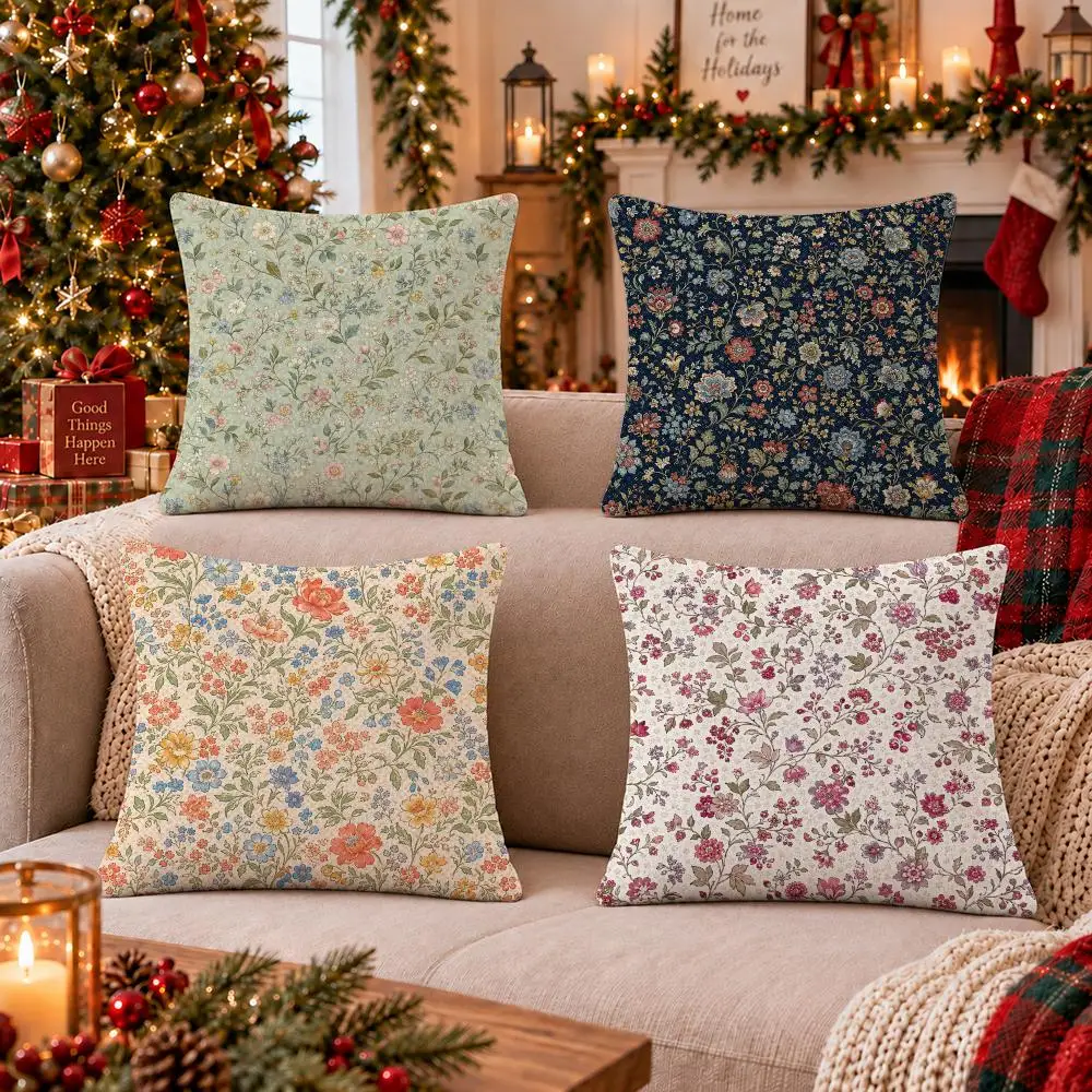Liberty print Cushion Cover Cushion Cover Soft Plush Cushion Covers Fluffy Throw Pillow Cases for Sofa Bedroom