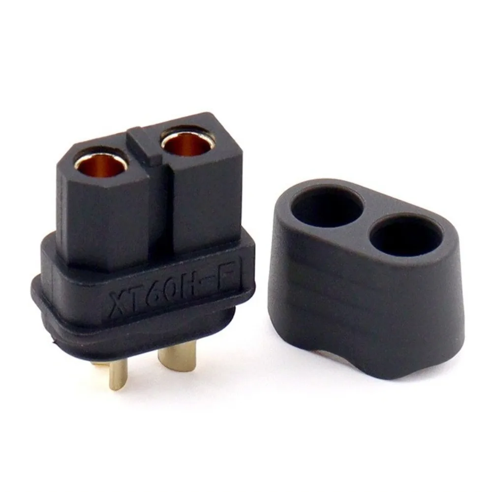 Amass-Conector de XT60BE-M-F, negro, amarillo, este para instalar enchufe macho XT60BE con cubierta, enchufe hembra portátil para Motor RC FPV ESC