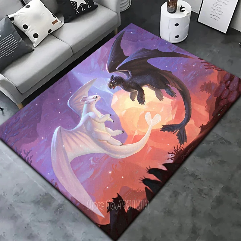 Disney Cartoon How to Train Your Dragon HD Rug Carpets 120x160cm Decor for Living Room Bedroom Sofa Bathroom Kids Floor Mat