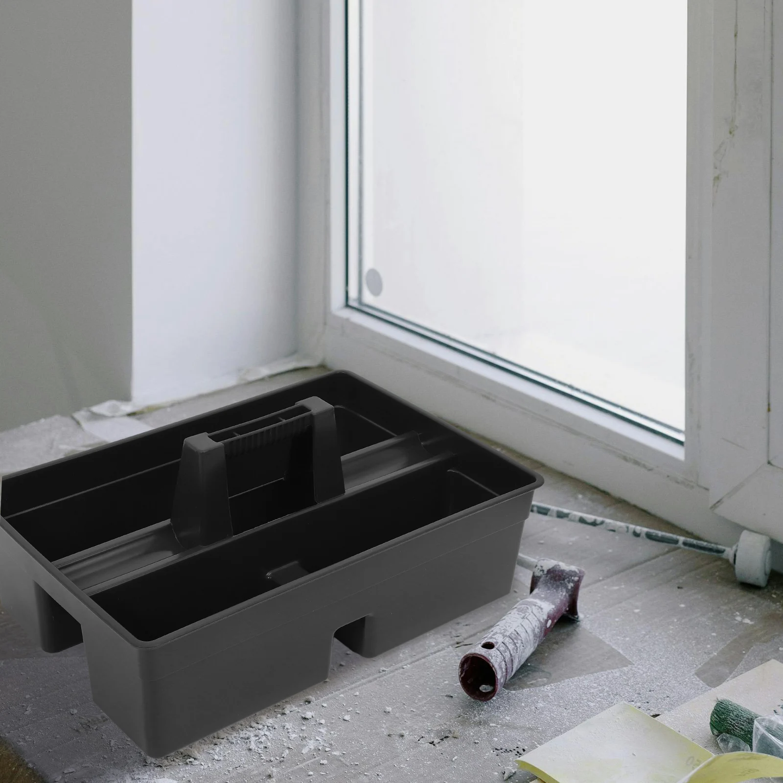 

Storage Basket Tool Caddy Heavy Duty Plastic Tote Tray Handle Cleaning Supplies Organized Tools Portable Polypropylene