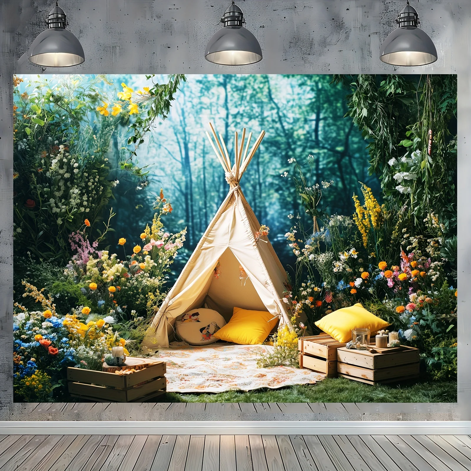 Home Office Background - Multi functional jungle garden tent background
