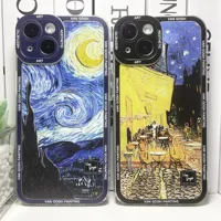Van Gogh Art Aesthetic Phone Case For iPhone 16 15 14 13 12 11 Pro Max Mini XS X XR SE 8 7 Plus Sunflowers The Starry Night