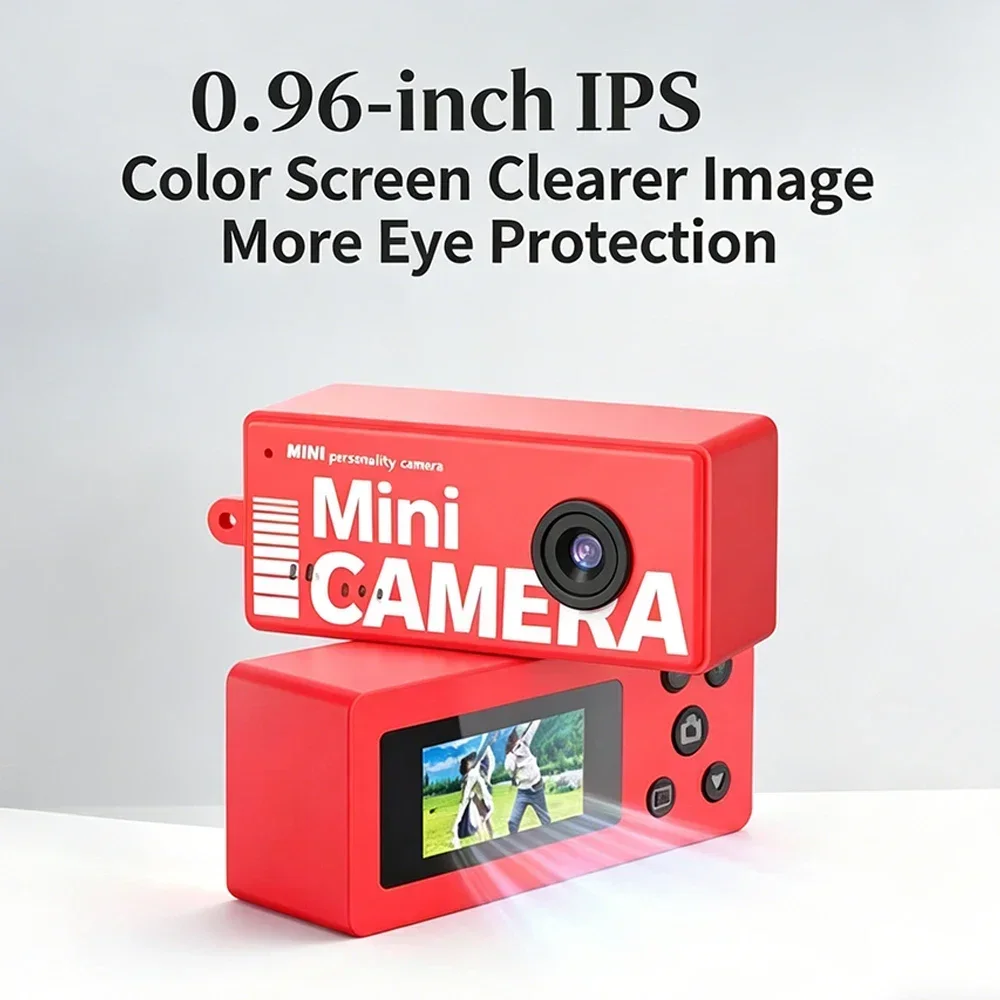 1080P Retro Mini Camera 0.96 Inch with Flash Keychain Camera