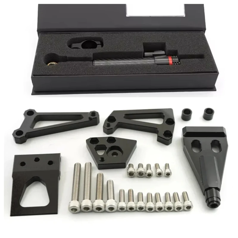 For Kawasaki ER6N ER6F ER-6N ER-6F NINJA 400 650R 2009 2010 2011 2012 Carbon Steering Damper Stabilizer Mounting Bracket Kit