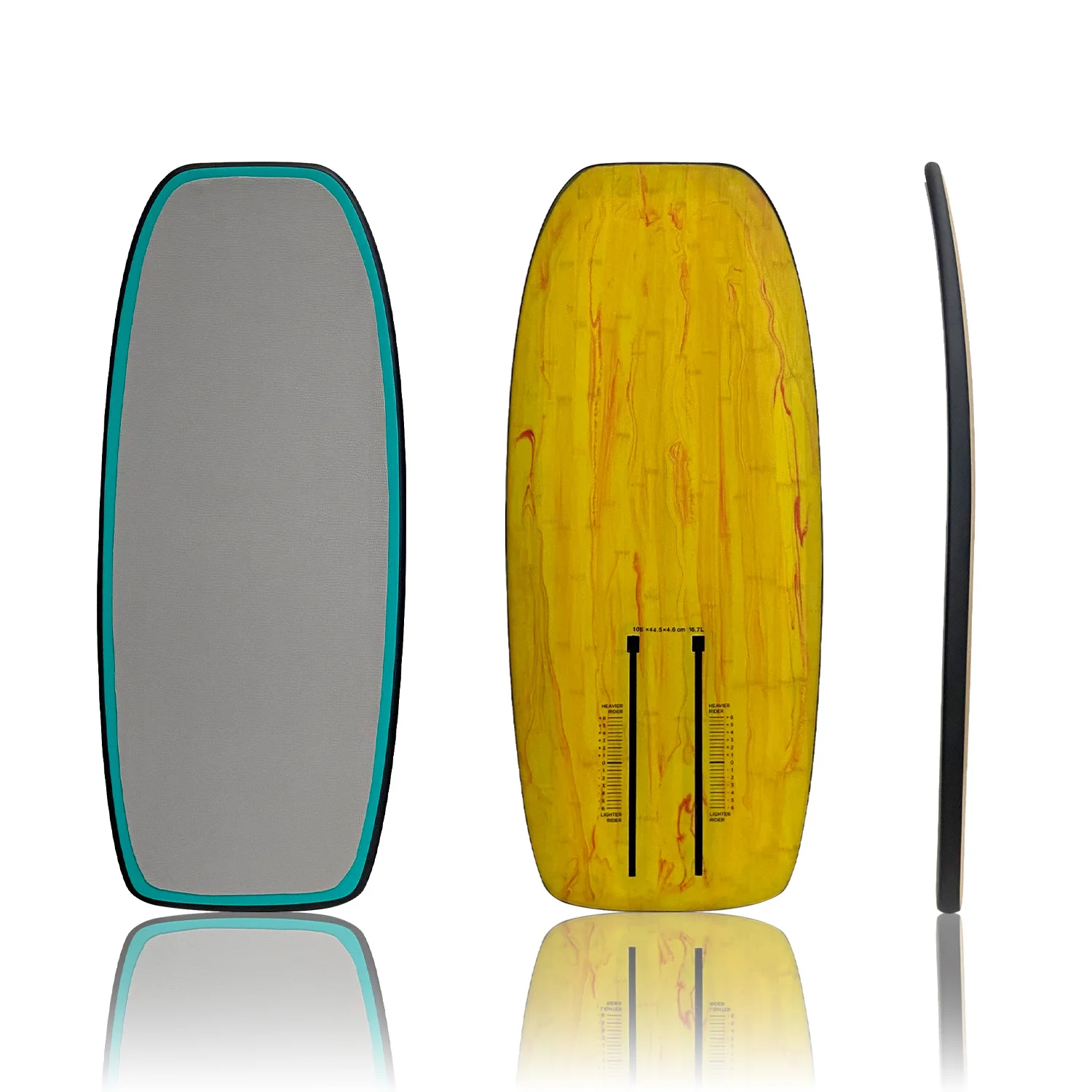 

106cm Carbon Fiber Hydrofoil Surfboard Lightweight Thin Wood Grain Non-motorized Hydrofoil Board for Water Surfing