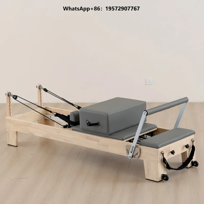 Commercial Home Pilates Reformer Machine Durable Oak Maple Wood Bed Pilates Studio Equipment with 3-Year Warranty