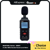 MUSTOOL Sound Level Meter Digital Handheld-DB Meter Sonometros Noise Audio-Level Meter 30-130dB Decibels Mini Noise Sound Meter