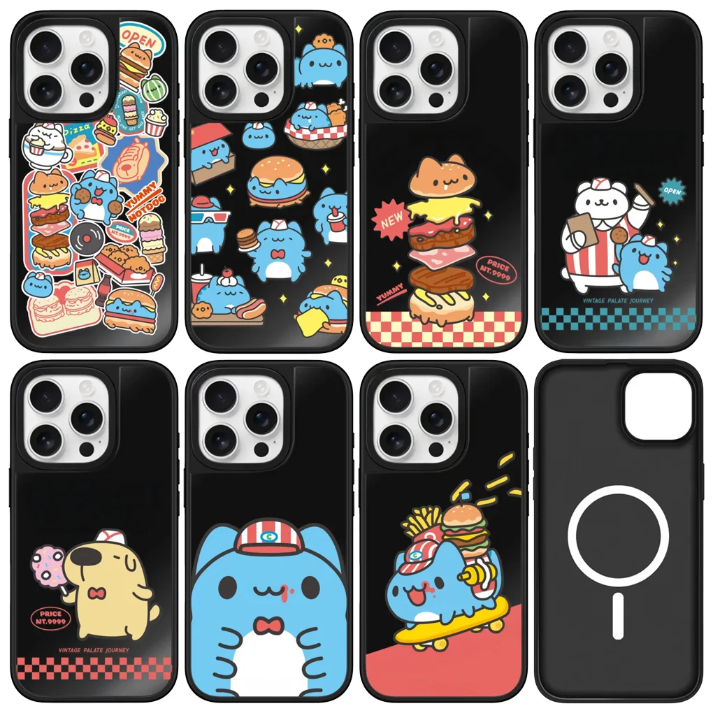 

Cartoon Hamburger Mirror Surface IPhone 12 13 14 15 16 17 Pro Max Case - Protective IPhone Case