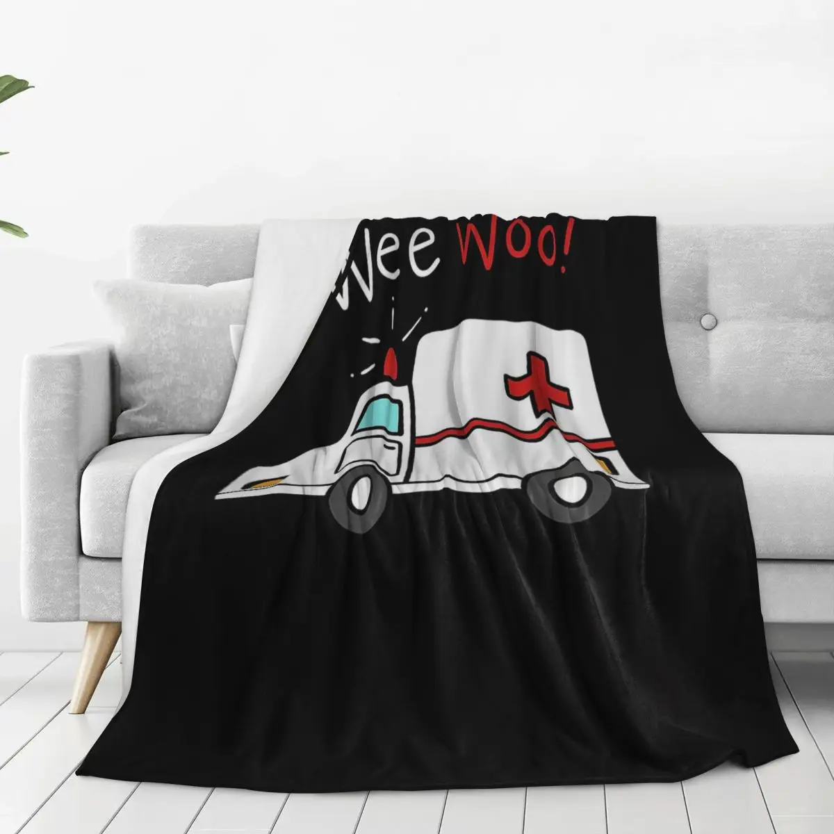 Paramedic Ambulance Blankets Flannel Lightweight Sofa Throw Blankets For Home Bedroom Outdoor Throws Bedspread Quilt