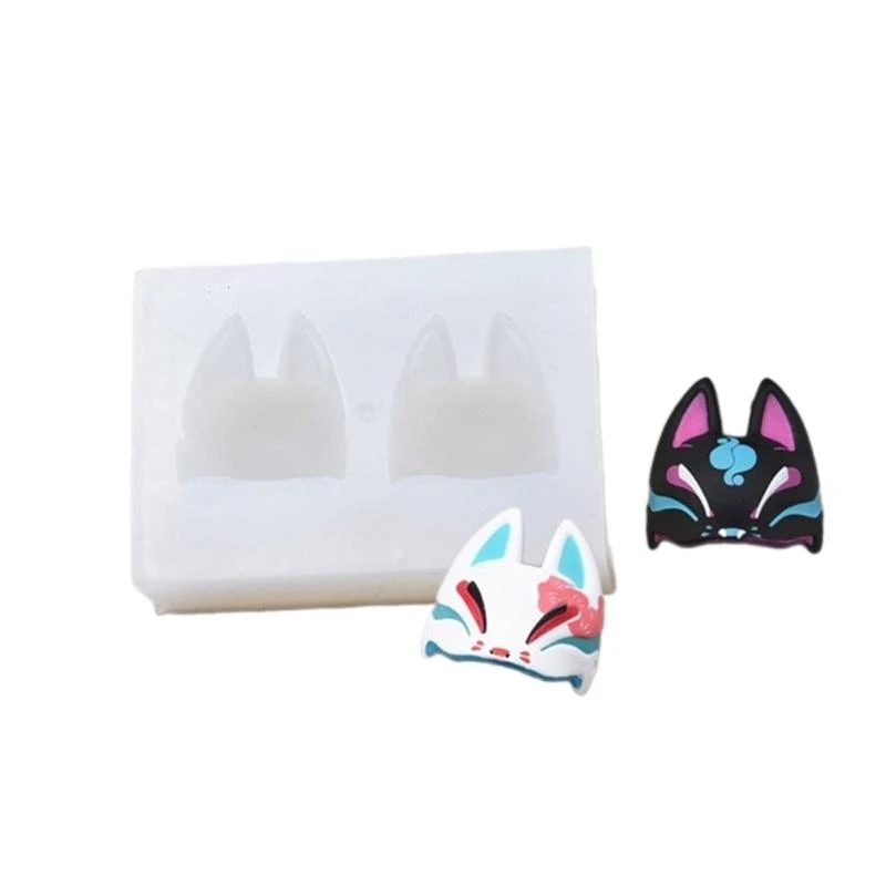DIY Clay Mold for Keychain Jewelry Accessories Realistic Masks Creating Mold Delicate Lowrie Shaped Mask Clay Moulds