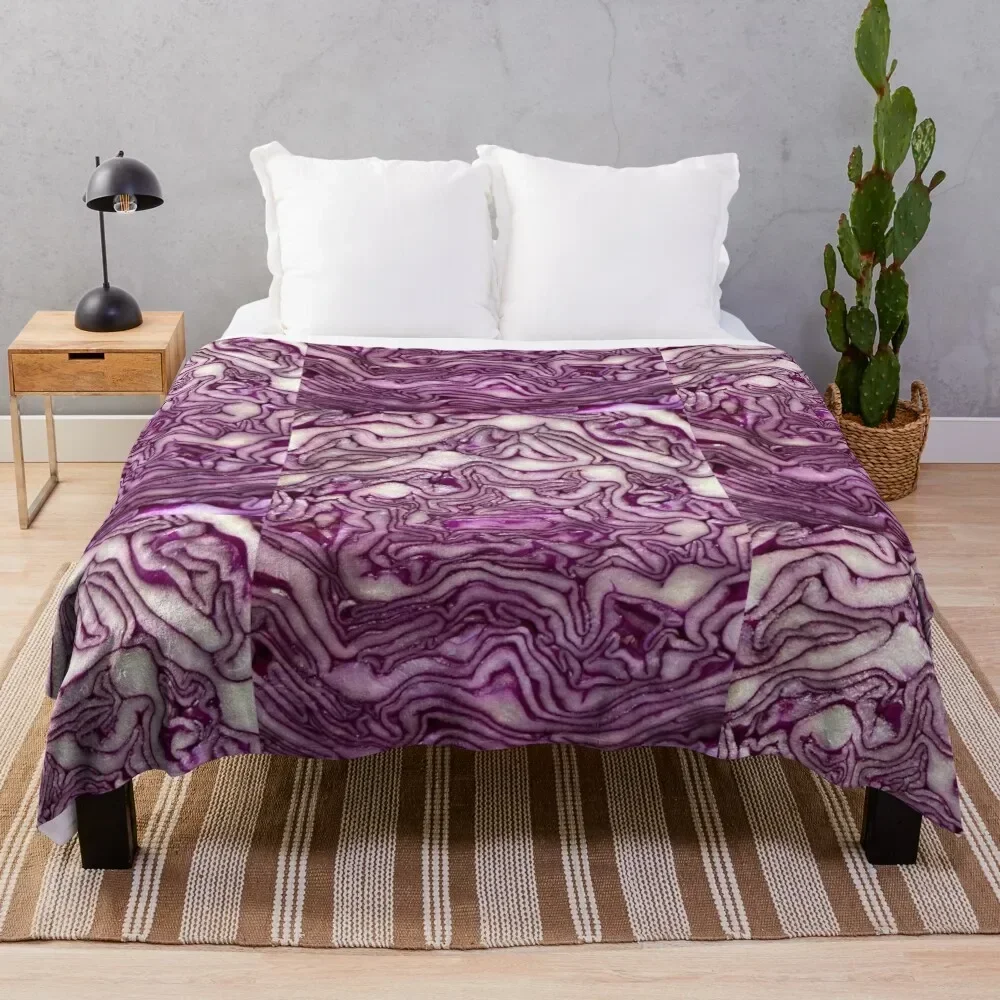 Red cabbage Throw Blanket Moving Loose Blankets Sofas Of Decoration Soft Big Blankets