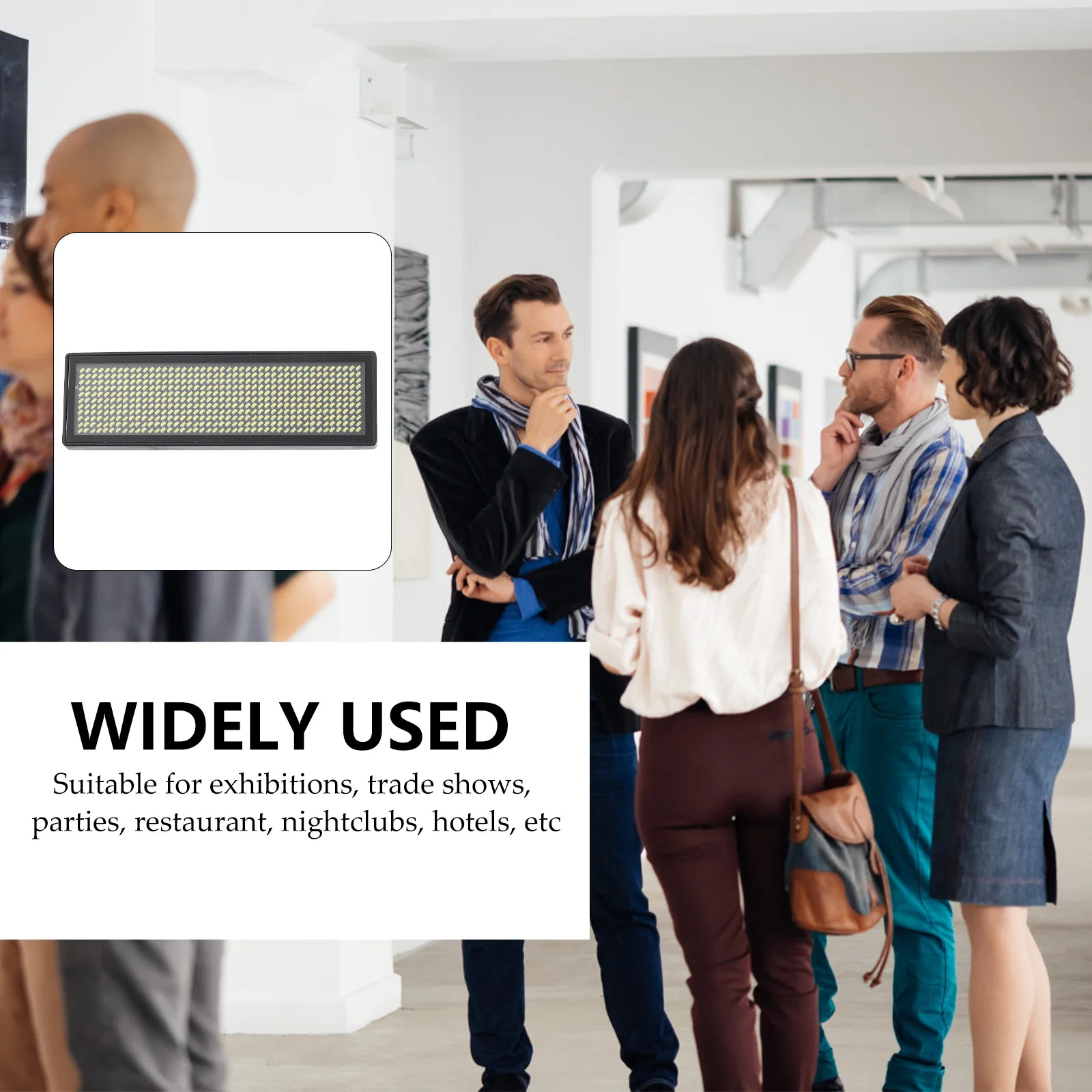 

LED Name Badge Rechargeable USB Cable Mini Message Board Programmable Display for Restaurant Exhibitions LED Digital