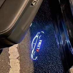 LED 자동차 문 환영 프로젝터 로고 빛 Altima 2005-2020 2012 2013 2014 2015 2016 2017 2018 2019 자동차 액세서리