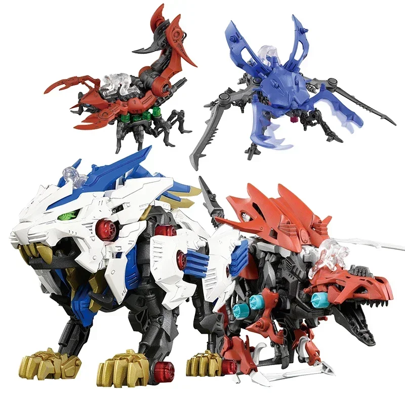 Zoids โมเดลอนิเมชั่นของทหารทำจากเหล็กของเล่นรูปไดโนเสาร์พร้อมตุ๊กตาสิงโตง่ามยาว