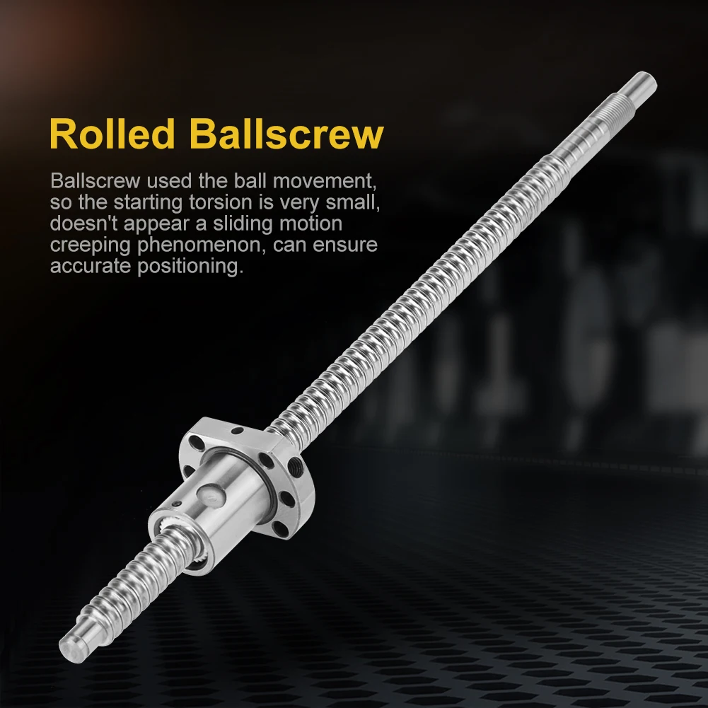 مكافحة عارية الذراعين Ballscrew SFU1204 300mm توالت Ballscrew Ballnut AntiBacklash دون نهاية جانبية يدعم توالت Ballscrew Ballscrew