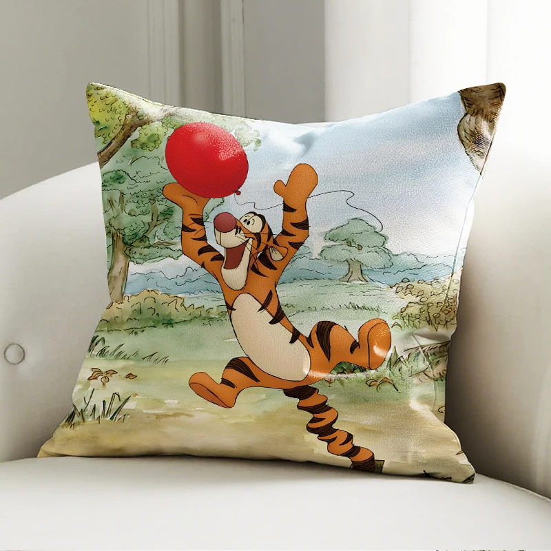 

Disney Tigger Balloon Pillow Case Soft Cushion Cover for Sofa Bedroom Winnie the Pooh Decor Throw Pillowcase