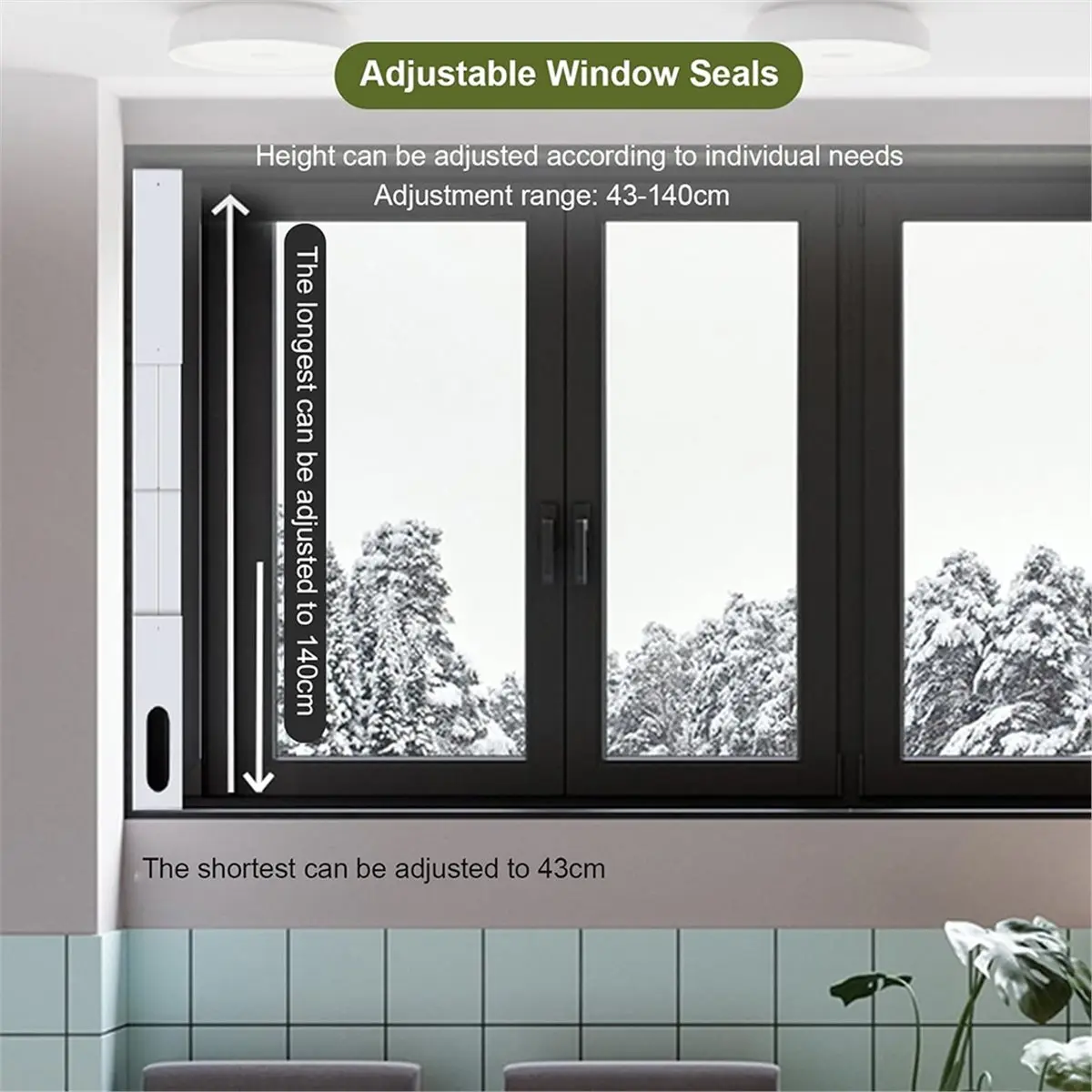 HGHO Portable Air Conditioner Window Kit,2-in-1 Universal Window Seal,Mobile A/C Window Vent Seal Kit
