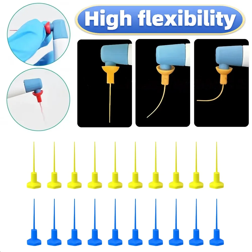 20pcs Dental Endo Sonic Activator Tips Root Canal Sonic Irrigator Tips S/M/L Size for Endodontic Cleaning Dentistry Materials