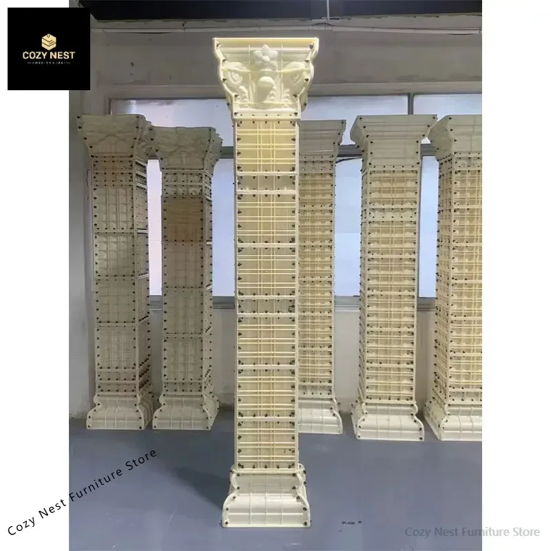 Square Thickened Roman Column Mold Plastic Steel Square Exterior Wall Clad Wall European Villa Chinese Full Set of Doors