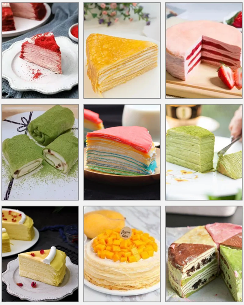 12 Cal komercyjne wykorzystanie tysiąc warstw naleśnik Mini Mille Crepe maszyna do ciasta Mango Durian sajgonka skóry Crepes Making Maker