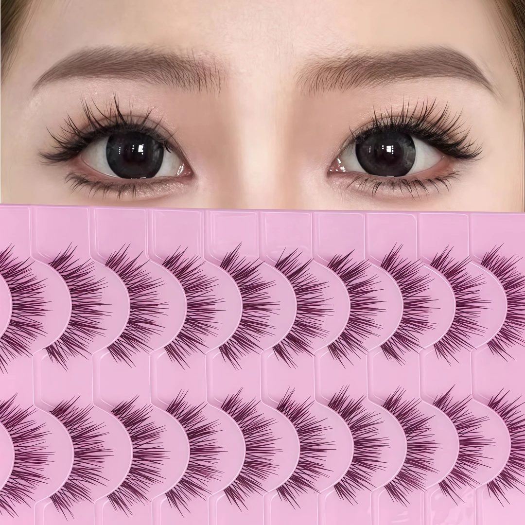 Eyelash Extension Doll Eye - 10 أزواج من الرموش الصناعية الطويلة